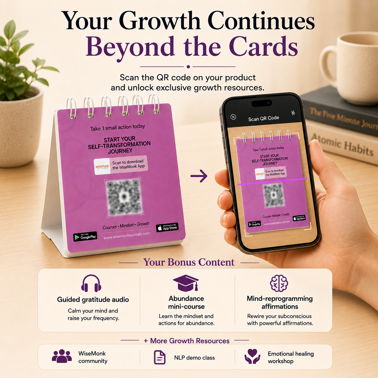 WiseMonk 60 Days NLP Affirmation Cards | For Daily Motivation, Confidence & Self Growth