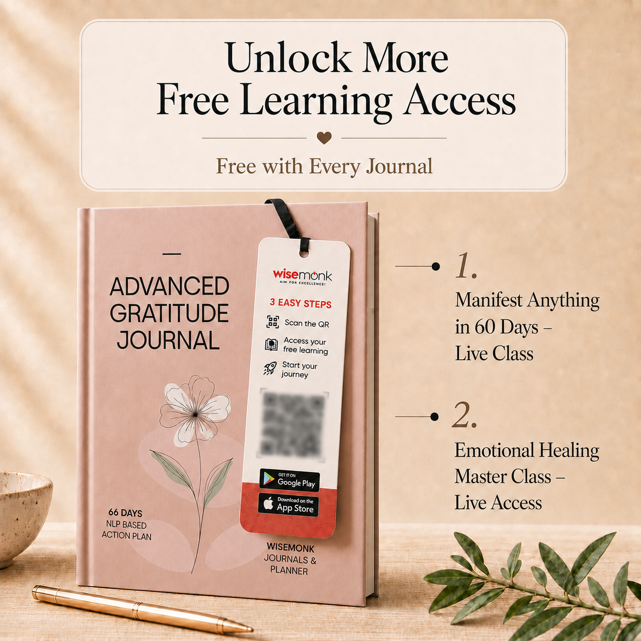 Advanced Gratitude Journal | For Mental Clarity, Inner Peace & Better Sleep