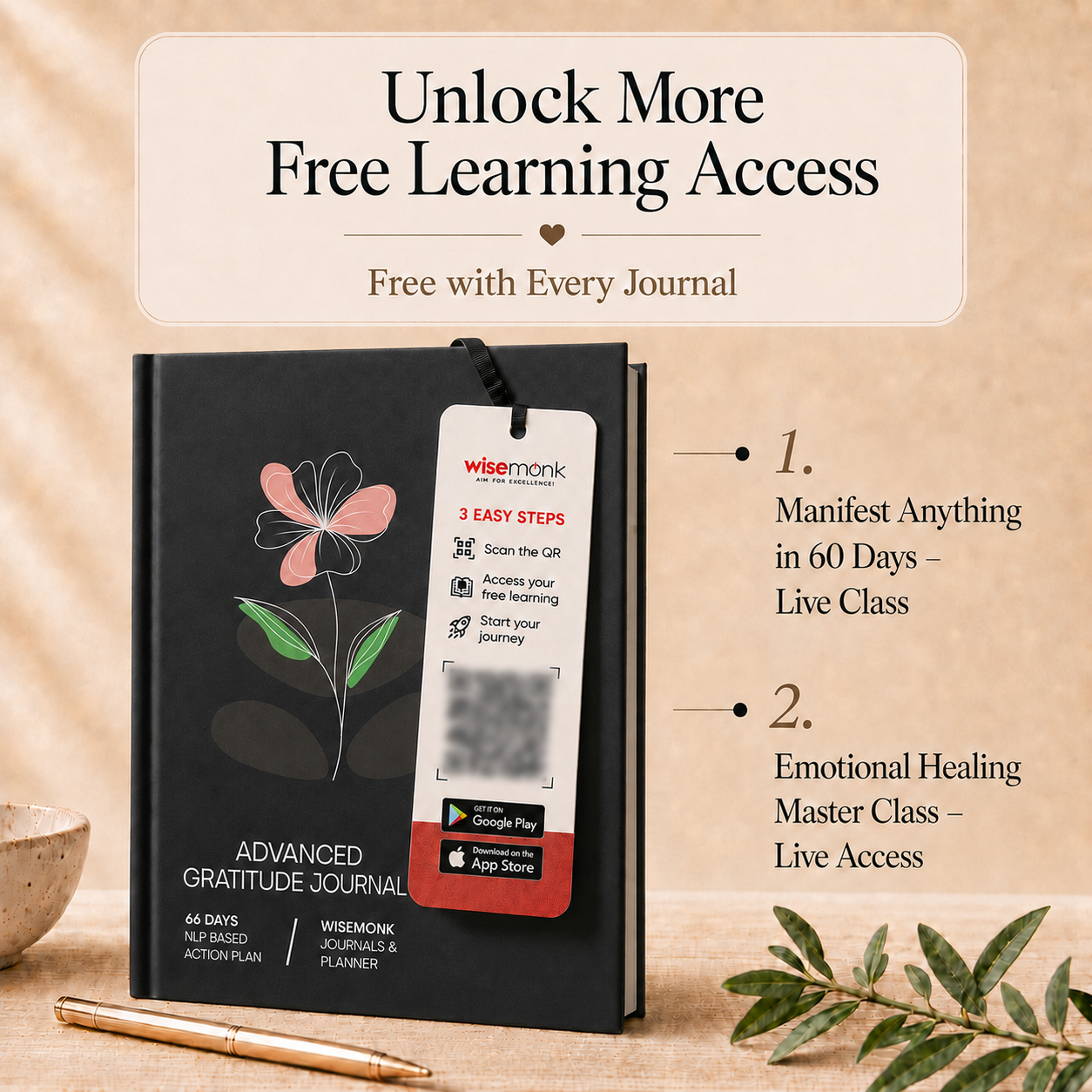 Advanced Gratitude Journal | For Mental Clarity, Inner Peace & Better Sleep