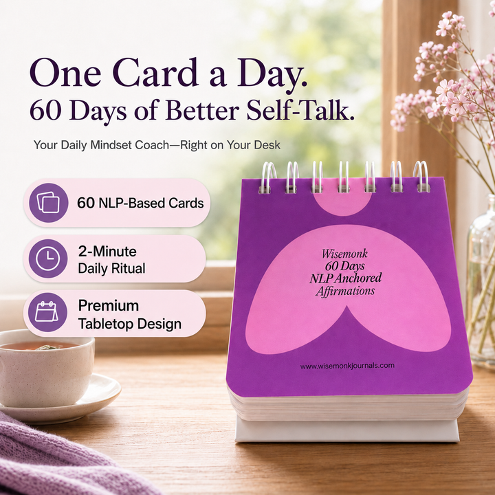 WiseMonk 60 Days NLP Affirmation Cards | For Daily Motivation, Confidence & Self Growth