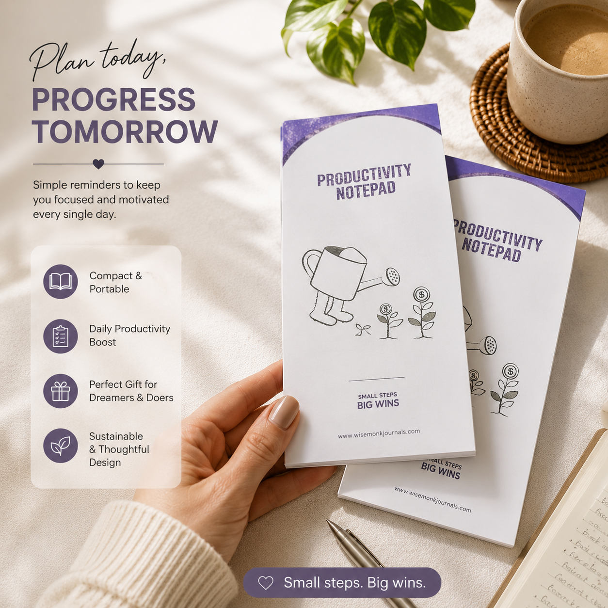 Wisemonk Productivity Notepad