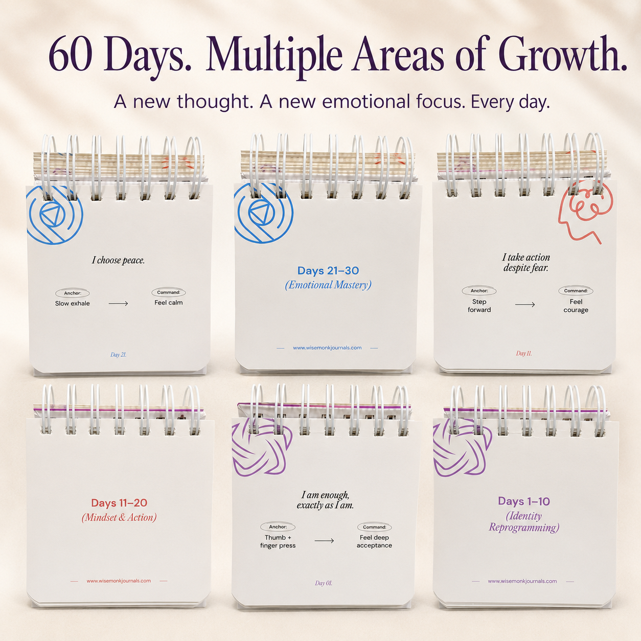 WiseMonk 60 Days NLP Affirmation Cards | For Daily Motivation, Confidence & Self Growth