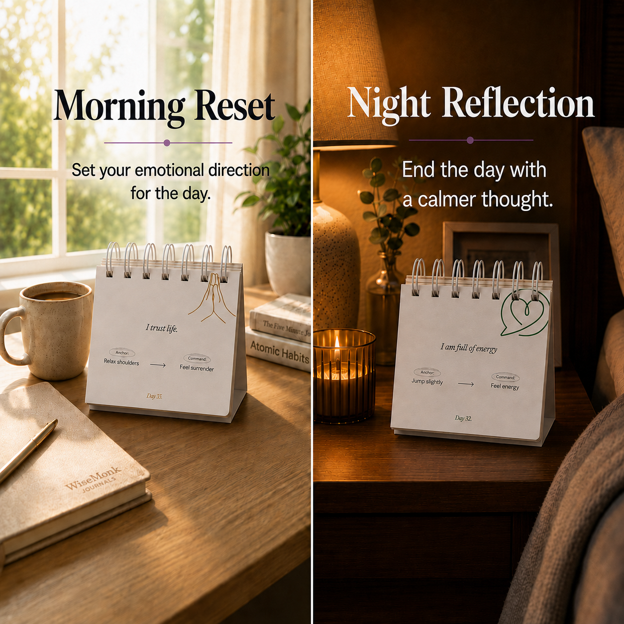 WiseMonk 60 Days NLP Affirmation Cards | For Daily Motivation, Confidence & Self Growth