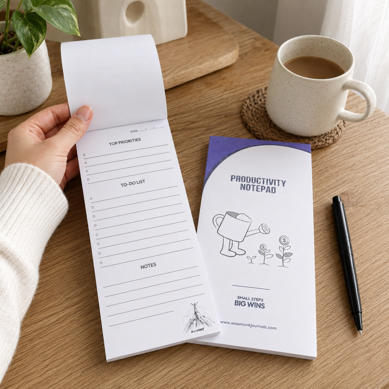 Wisemonk Productivity Notepad