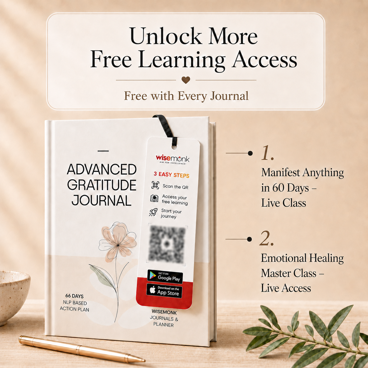 Advanced Gratitude Journal | For Mental Clarity, Inner Peace & Better Sleep