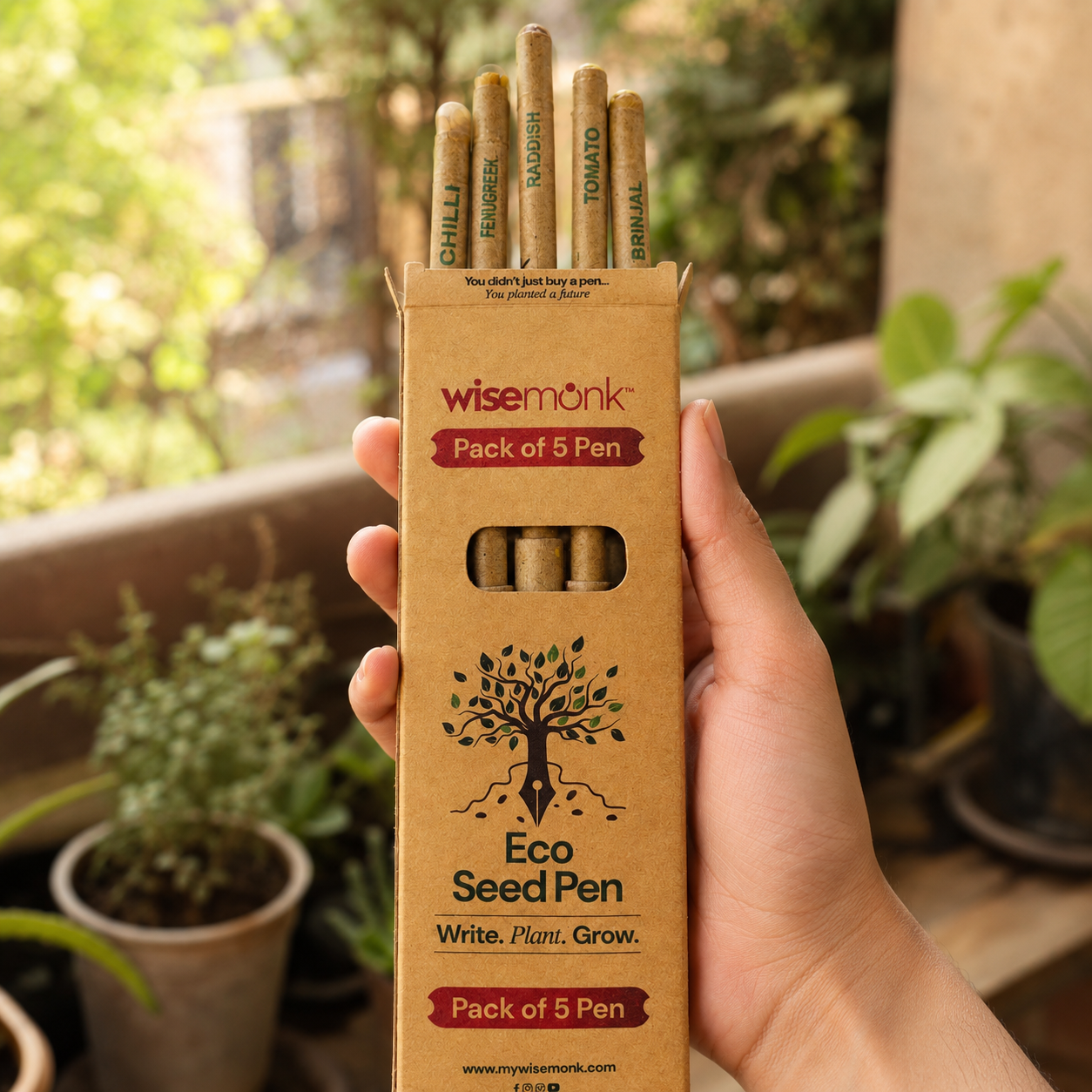 WiseMonk Organic Seed Pen (Pack of 5)